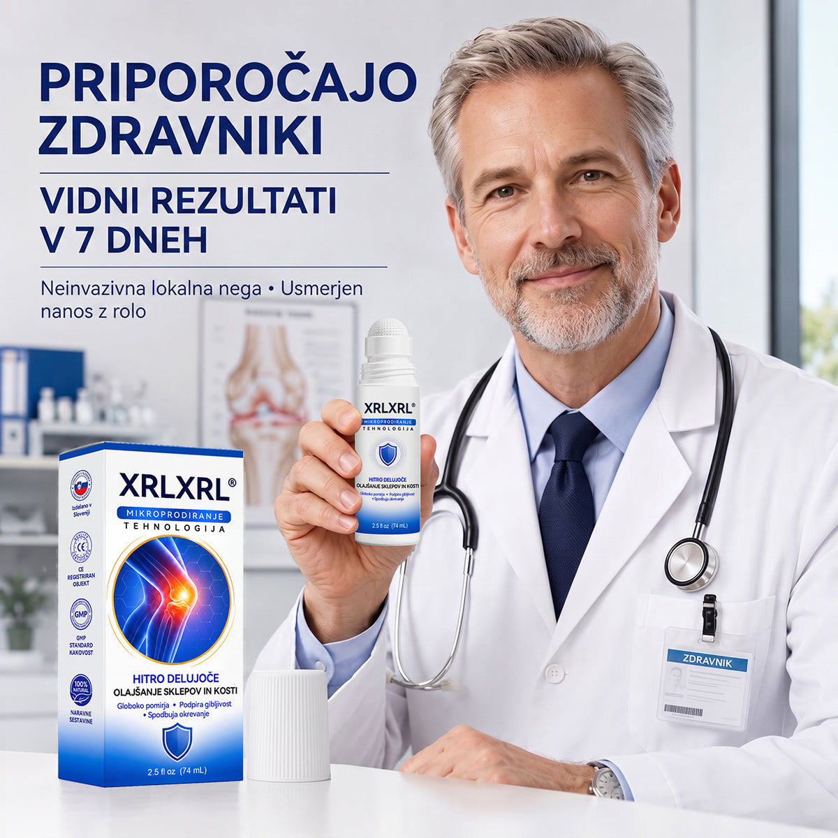 𝐑𝐚𝐳𝐯𝐢𝐭𝐨 𝐬 𝐬𝐭𝐫𝐚𝐧𝐢 𝐦𝐞𝐝𝐢𝐜𝐢𝐧𝐬𝐤𝐢𝐡 𝐬𝐭𝐫𝐨𝐤𝐨𝐯𝐧𝐣𝐚𝐤𝐨𝐯 🔵 | 𝑿𝑹𝑳𝑿𝑹𝑳® hitro delujoča nega za sklepe in kosti s tehnologijo mikroprodiranja