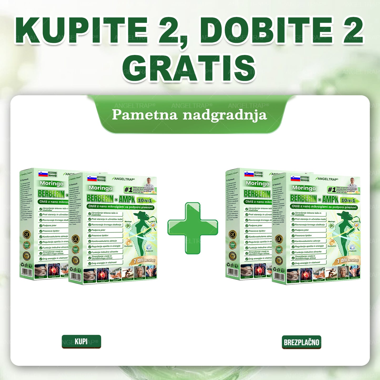 📢📢ANGELTRAP® Moringa × Berberin × AMPK 10-v-1 Metabolična podpora, obliž z nanotehnologijo mikroiglic 🇸🇮 (Dovolj je enkrat na dan, vidni rezultati v 7 dneh) ✅ Za debelost, ohlapno kožo, sladkorno bolezen, spalno apnejo, težave s sklepi in številne druge