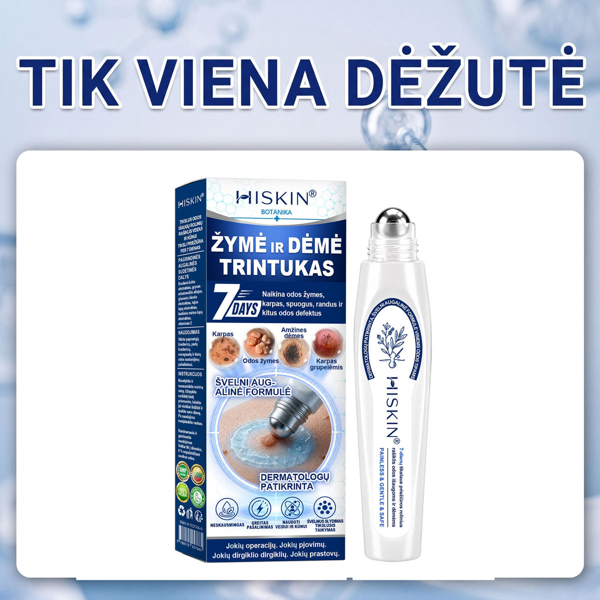 🪶🌟Oficiali parduotuvė | ✅️👩‍⚕️ 𝐇𝐈𝐒𝐊𝐈𝐍® 7 dienų odos išaugų ir dėmių šalinimo priemonė (𝐫𝐨𝐥𝐥-𝐨𝐧 𝐚𝐩𝐥𝐢𝐤𝐚𝐭𝐨𝐫𝐢𝐮𝐬: 𝐛𝐞 𝐬𝐤𝐚𝐮𝐬𝐦𝐨 𝐢𝐫 𝐫𝐚𝐧𝐝ų) 🌳