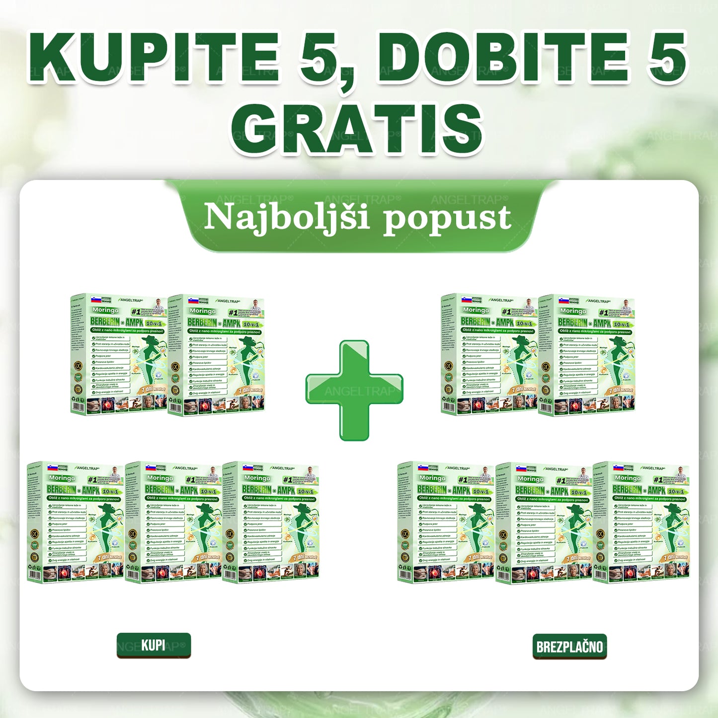 📢📢ANGELTRAP® Moringa × Berberin × AMPK 10-v-1 Metabolična podpora, obliž z nanotehnologijo mikroiglic 🇸🇮 (Dovolj je enkrat na dan, vidni rezultati v 7 dneh) ✅ Za debelost, ohlapno kožo, sladkorno bolezen, spalno apnejo, težave s sklepi in številne druge