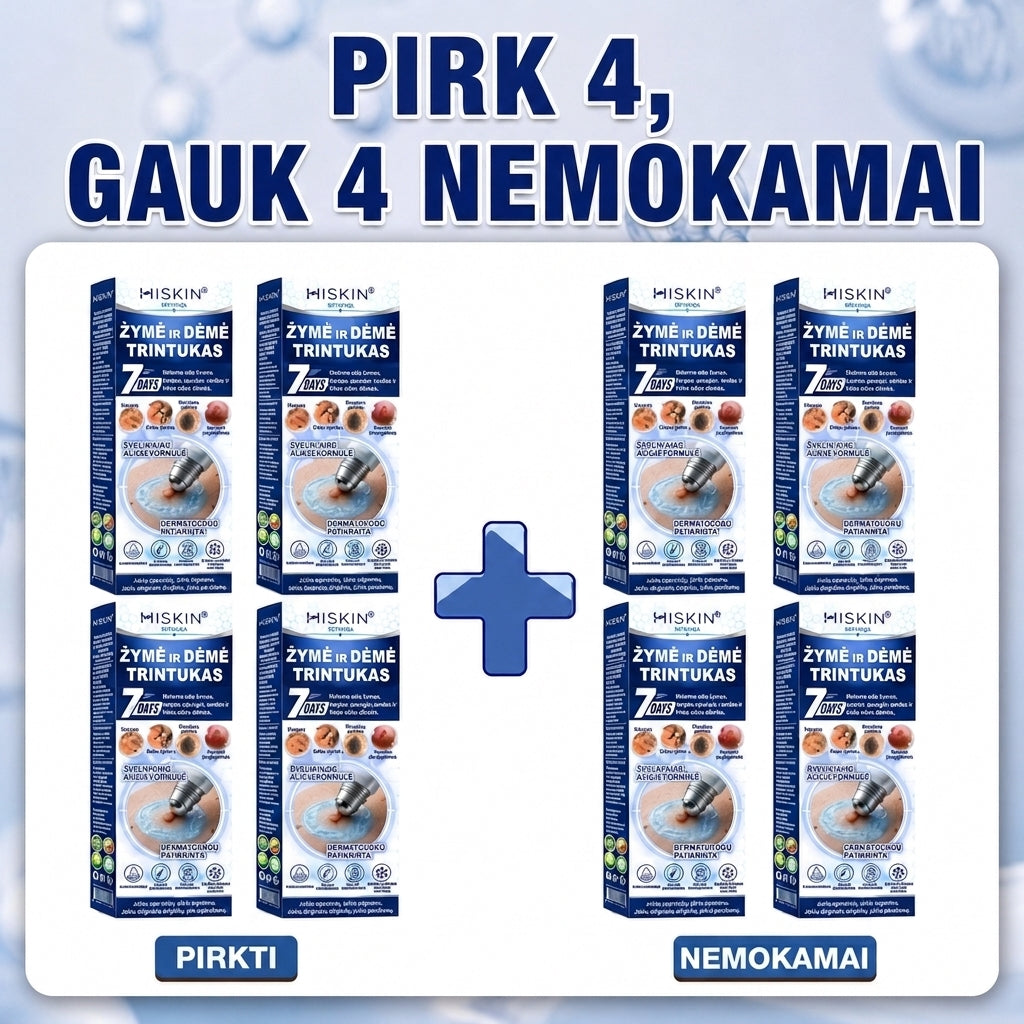 🪶🌟Oficiali parduotuvė | ✅️👩‍⚕️ 𝐇𝐈𝐒𝐊𝐈𝐍® 7 dienų odos išaugų ir dėmių šalinimo priemonė (𝐫𝐨𝐥𝐥-𝐨𝐧 𝐚𝐩𝐥𝐢𝐤𝐚𝐭𝐨𝐫𝐢𝐮𝐬: 𝐛𝐞 𝐬𝐤𝐚𝐮𝐬𝐦𝐨 𝐢𝐫 𝐫𝐚𝐧𝐝ų) 🌳